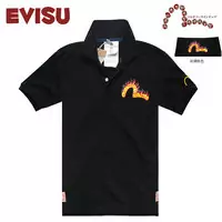 t shirt evisu coton discount hombre 2013 japan fiery dragon noir